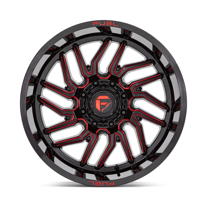 Fuel HURRICANE alloy wheel Gloss Black Milled Red Tint 9.0x20 ET20 8x180 - view 2