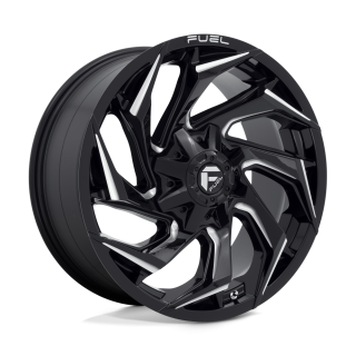 Fuel REACTION alloy wheel Gloss Black Milled 9.0x20 ET20 8x180
