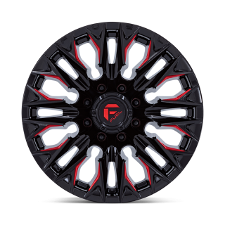 Fuel FLAME alloy wheel Gloss Black Milled With Candy Red 9.0x20 ET20 8x180