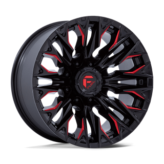 Fuel FLAME alloy wheel Gloss Black Milled With Candy Red 9.0x20 ET20 8x180 - view 2