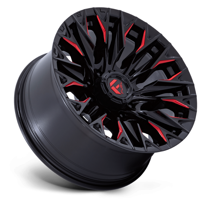 Fuel FLAME alloy wheel Gloss Black Milled With Candy Red 9.0x20 ET20 8x180 - view 3