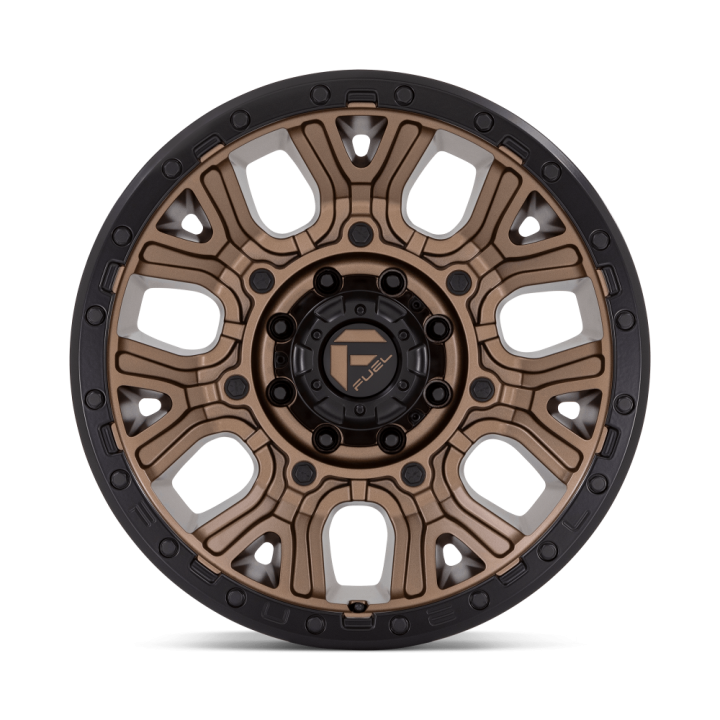 Fuel TRACTION alloy wheel Matte Bronze With Black Ring 9.0x20 ET1 8x180 - view 2