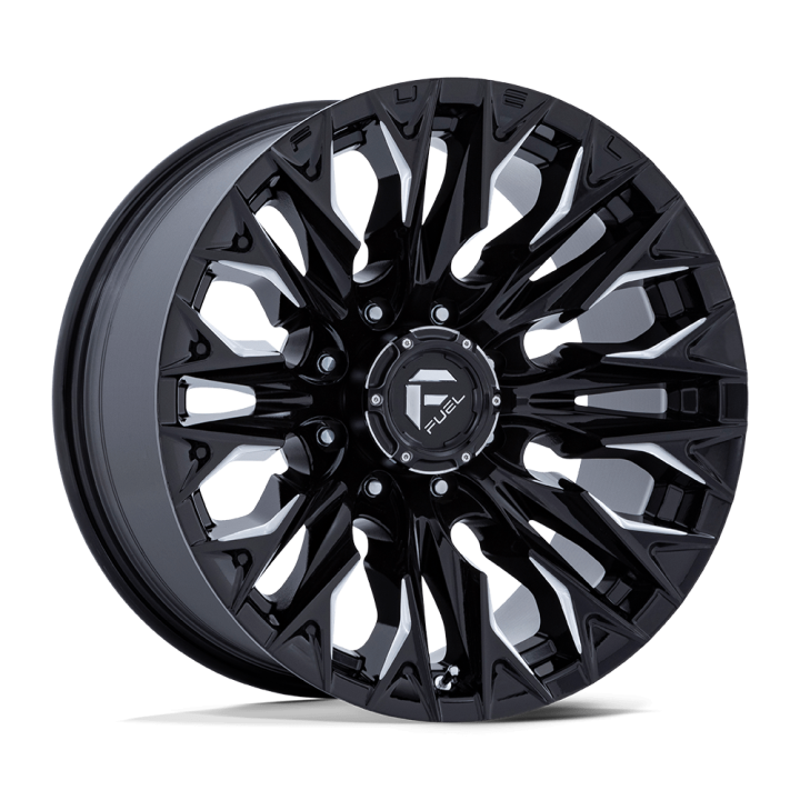 Fuel FLAME alloy wheel Gloss Black Milled 9.0x20 ET1 8x180