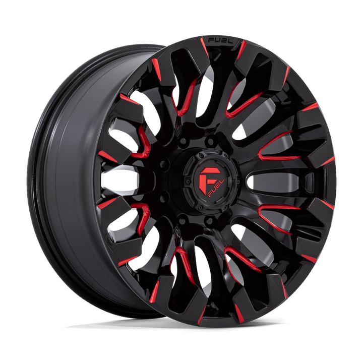Fuel QUAKE alloy wheel Gloss Black Milled Red Tint 9.0x20 ET1 8x180