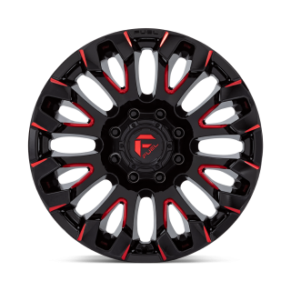 Fuel QUAKE alloy wheel Gloss Black Milled Red Tint 9.0x20 ET1 8x180 - view 2