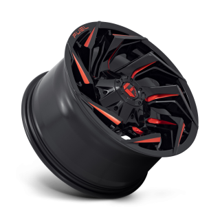 Fuel REACTION alloy wheel Gloss Black Milled With Red Tint 9.0x18 ET1 8x180 - view 2