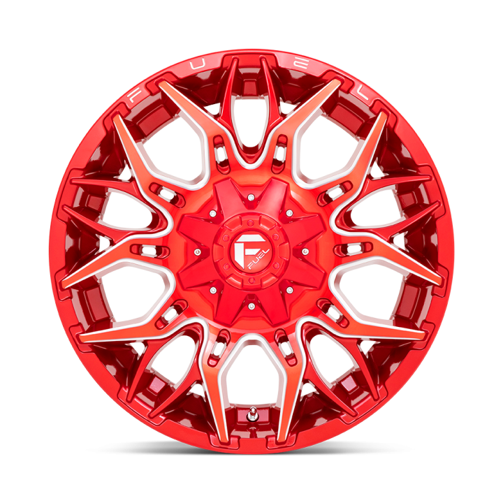 Fuel TWITCH alloy wheel Candy Red Milled 9.0x20 ET1 8x180 - view 3