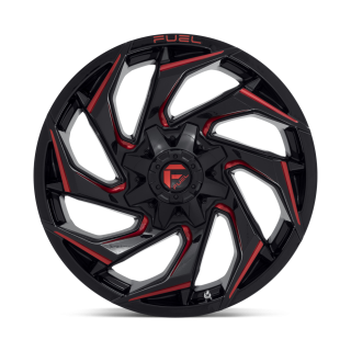Fuel D755 REACTION alloy wheel Gloss Black Milled W/ Red Tint 9.0x20 ET20 8x180 - view 2
