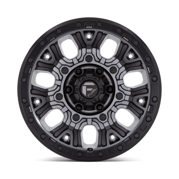 Fuel TRACTION alloy wheel Matte Gunmetal With Black Ring 9.0x17 ET-12 6x139.7 - view 3