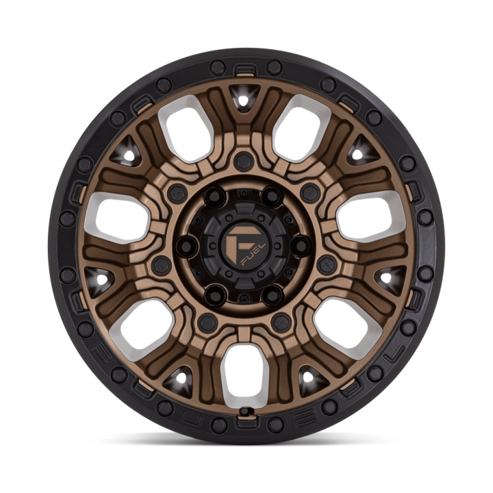 Fuel TRACTION alloy wheel Matte Bronze With Black Ring 9.0x17 ET-12 6x139.7 - view 3