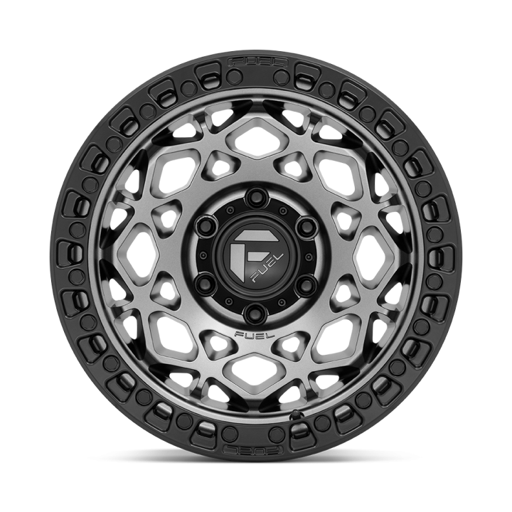 Fuel UNIT alloy wheel Gunmetal With Matte Black Ring 9.0x17 ET-12 6x139.7 - view 2