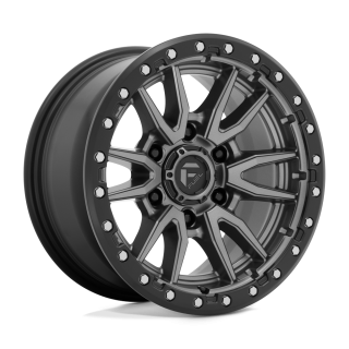 Fuel REBEL alloy wheel Matte Gun Metal Black Bead Ring 8.0x16 ET1 6x139.7