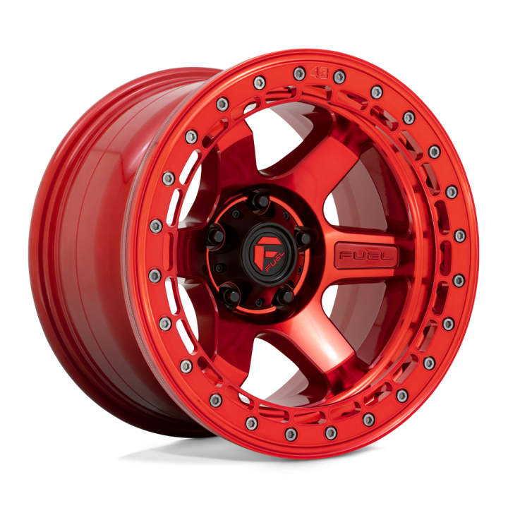 Fuel BLOCK BEADLOCK alloy wheel Candy Red With Candy Red Ring 8.5x17 ET0 6x139.7