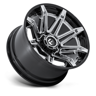 Fuel BRAWL alloy wheel Chrome With Gloss Black Lip 10.0x22 ET-18 8x170 - view 2