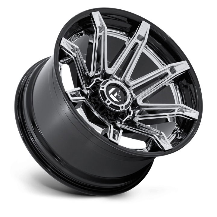 Fuel BRAWL alloy wheel Chrome With Gloss Black Lip 10.0x22 ET-18 8x170 - view 2