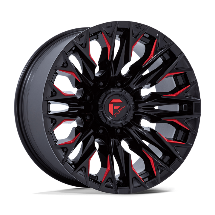 Fuel FLAME alloy wheel Gloss Black Milled With Candy Red 9.0x20 ET1 8x170