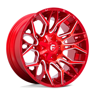 Fuel TWITCH alloy wheel Candy Red Milled 10.0x22 ET-18 8x170