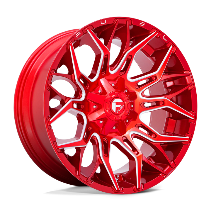 Fuel TWITCH alloy wheel Candy Red Milled 10.0x22 ET-18 8x170