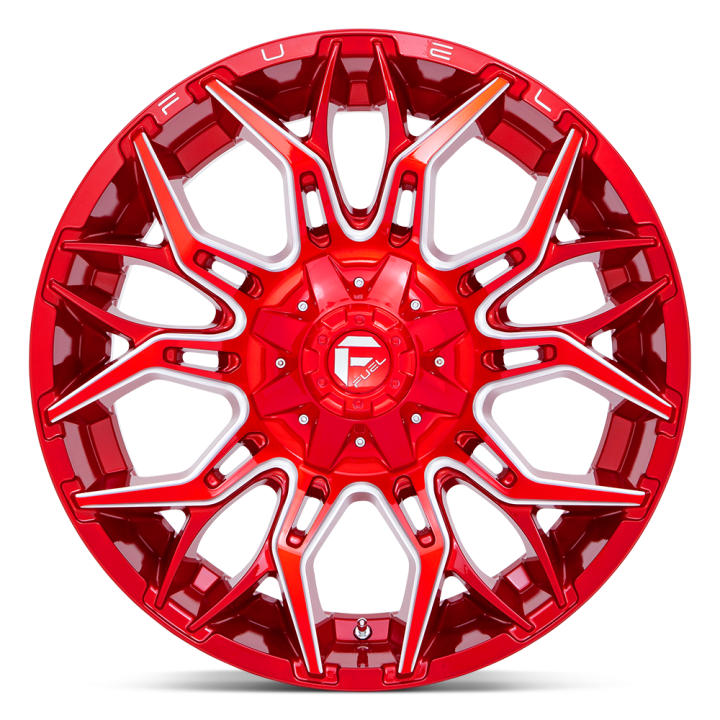 Fuel TWITCH alloy wheel Candy Red Milled 10.0x22 ET-18 8x170 - view 3