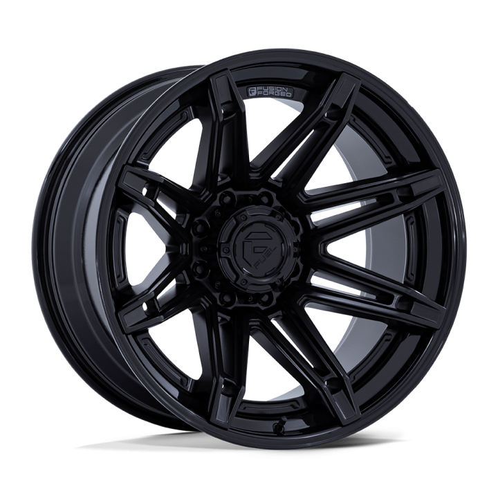 Fuel BRAWL alloy wheel Matte Black With Gloss Black Lip 10.0x22 ET-18 8x170