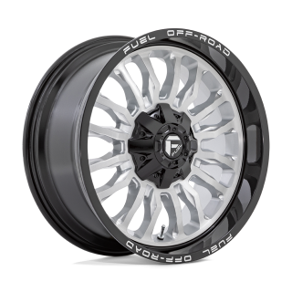 Fuel ARC alloy wheel Silver Brushed Face With Milled Black Lip 10.0x22 ET-18 8x170