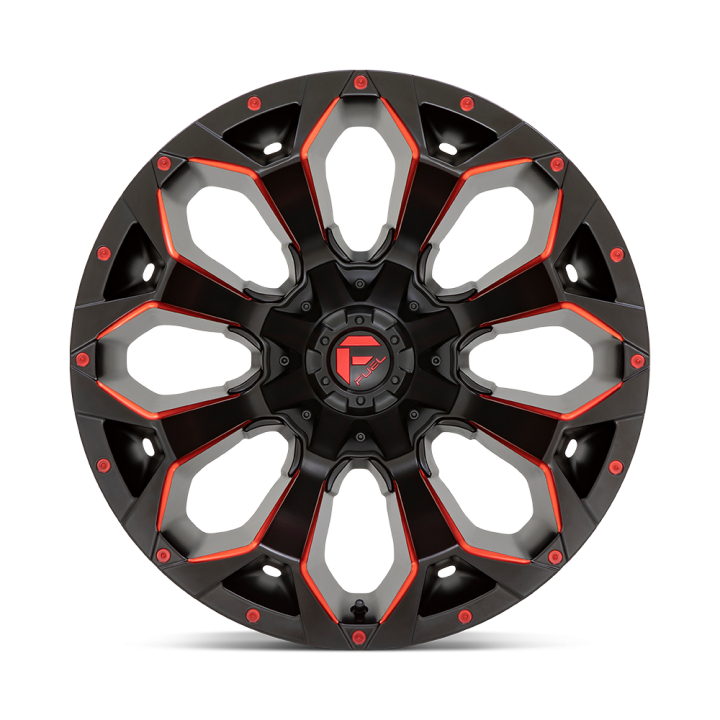 Fuel ASSAULT alloy wheel Matte Black Red Milled 9.0x17 ET2 6x139.7 - view 2