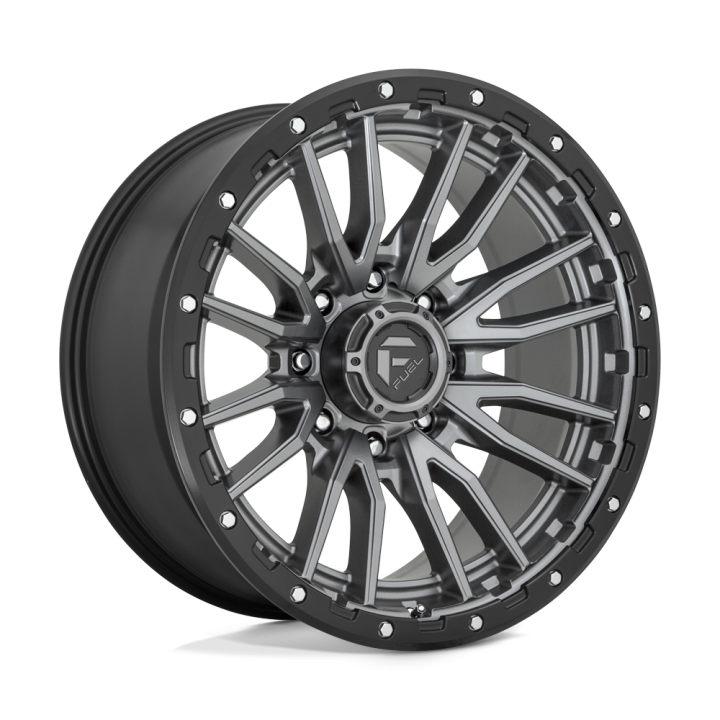 Fuel REBEL alloy wheel Matte Gun Metal Black Bead Ring 10.0x22 ET-18 8x170