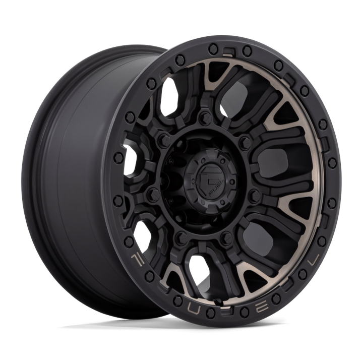 Fuel TRACTION alloy wheel Matte Black With Double Dark Tint 9.0x17 ET1 6x135