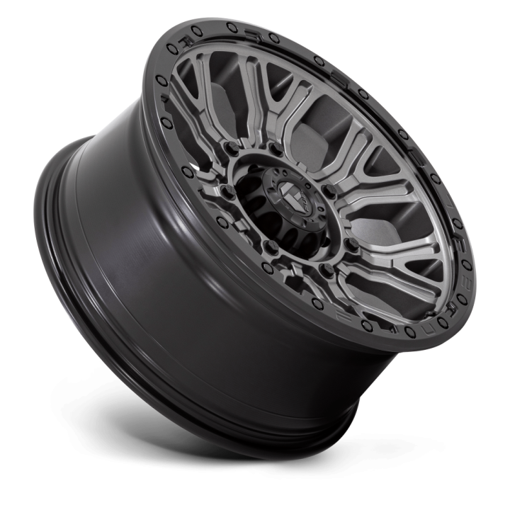 Fuel TRACTION alloy wheel Matte Gunmetal With Black Ring 9.0x20 ET1 6x135 - view 2