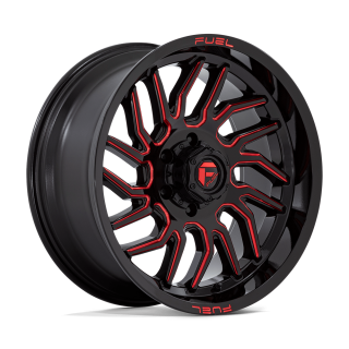 Fuel HURRICANE alloy wheel Gloss Black Milled Red Tint 9.0x20 ET1 6x135