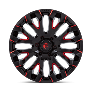 Fuel QUAKE alloy wheel Gloss Black Milled Red Tint 9.0x20 ET1 6x135 - view 2