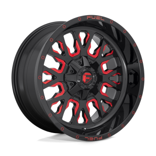 Fuel STROKE alloy wheel Gloss Black Red Tinted Clear 9.0x17 ET1 6x139.7