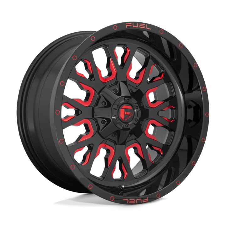 Fuel STROKE alloy wheel Gloss Black Red Tinted Clear 9.0x17 ET1 6x139.7