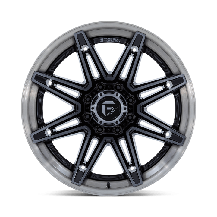 Fuel BRAWL alloy wheel Gloss Black With Brushed Gray Tint Face & Lip 10.0x20 ET-18 8x170 - view 2
