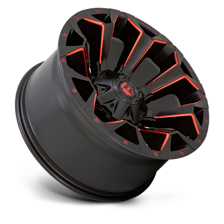 Fuel ASSAULT alloy wheel Matte Black Red Milled 9.0x18 ET19 6x139.7 - view 3