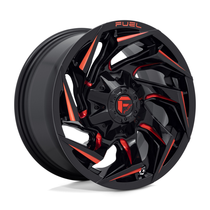 Fuel REACTION alloy wheel Gloss Black Milled With Red Tint 9.0x17 ET-12 6x139.7