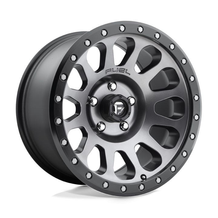 Fuel VECTOR alloy wheel Matte Gun Metal Black Bead Ring 9.0x18 ET1 6x135