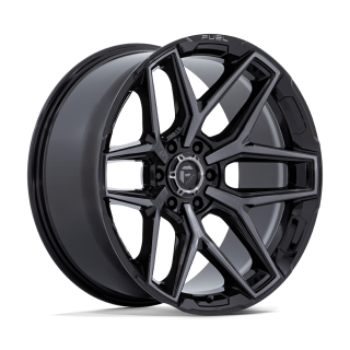Fuel FLUX alloy wheel Gloss Black Brushed Face With Gray Tint 9.0x18 ET20 6x135
