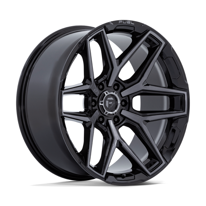 Fuel FLUX alloy wheel Gloss Black Brushed Face With Gray Tint 9.0x18 ET20 6x135