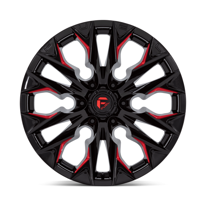 Fuel FLAME alloy wheel Gloss Black Milled With Candy Red 9.0x20 ET1 6x135 - view 3