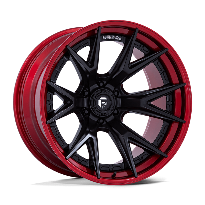 Fuel CATALYST alloy wheel Matte Black With Candy Red Lip 9.0x20 ET1 6x135
