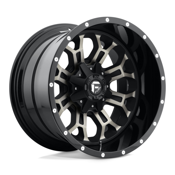 Fuel CRUSH alloy wheel Gloss Machined Double Dark Tint 9.0x18 ET20 8x165.1