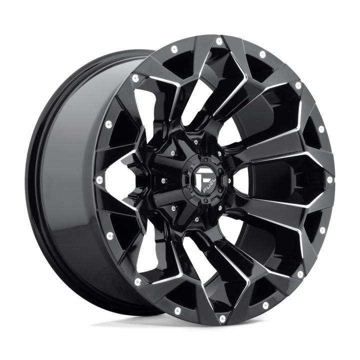 Fuel ASSAULT alloy wheel Gloss Black Milled 9.0x20 ET20 8x165.1