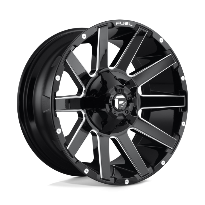 Fuel CONTRA alloy wheel Gloss Black Milled 9.0x20 ET1 8x165.1