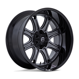Fuel DARKSTAR alloy wheel Matte Gunmetal With Black Lip 9.0x22 ET1 8x165.1