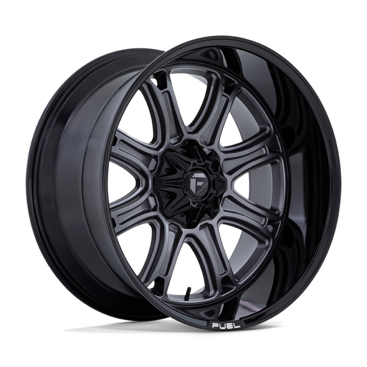 Fuel DARKSTAR alloy wheel Matte Gunmetal With Black Lip 9.0x22 ET1 8x165.1