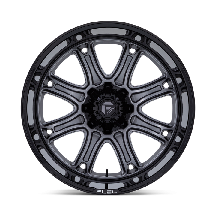 Fuel DARKSTAR alloy wheel Matte Gunmetal With Black Lip 9.0x22 ET1 8x165.1 - view 3
