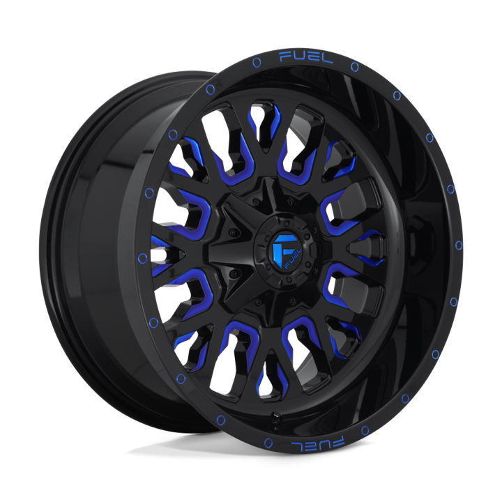 Fuel STROKE alloy wheel Gloss Black Blue Tinted Clear 10.0x20 ET-18 8x165.1