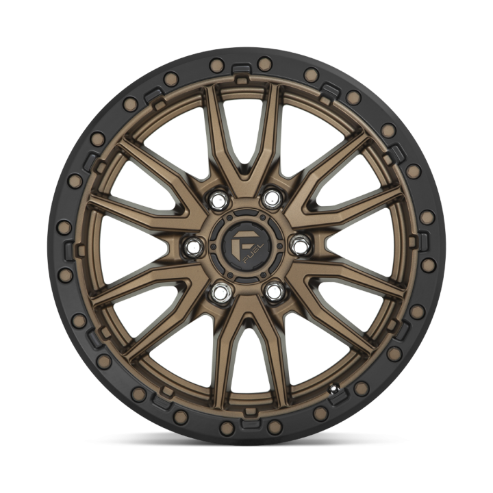 Fuel REBEL alloy wheel Matte Bronze Black Bead Ring 9.0x18 ET-12 6x135 - view 3