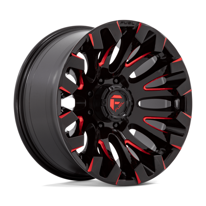 Fuel QUAKE alloy wheel Gloss Black Milled Red Tint 10.0x20 ET-18 8x165.1